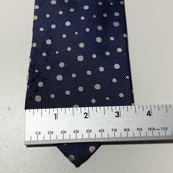 Ermenegildo Zegna Blue Polka Dot Tie Bundle 100% Silk Made in Italy Mens Suit - Picture 7 of 10